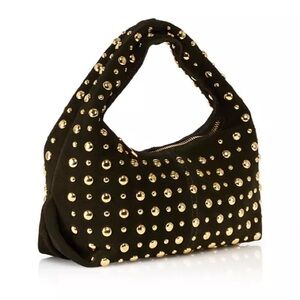NWOT Aqua Suede Studded Slouchy Hobo Shoulder Bag